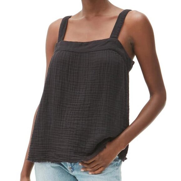 Michael Stars Tops - Michael Stars Tamara Crinkle Gazue Tank Top Black Sz XS
